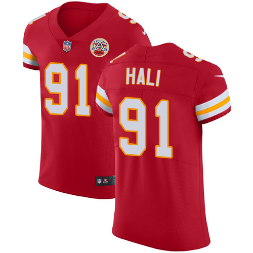 Nike Chiefs #91 Tamba Hali Red Team Color Men's Stitched NFL Vapor Untouchable Elite Jersey